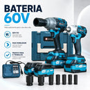 Kit Chave De Impacto 60v Bivolt Com 2 Baterias Carregador