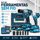 Kit Chave De Impacto 60v Bivolt Com 2 Baterias Carregador