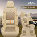 (Ajustável para seu veículo ) Kit Capa Banco de Carro Completo em Couro Legítimo Italian + BRINDE: Kit Tapete Completo