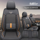 (Ajustável para seu veículo ) Kit Capa Banco de Carro Completo em Couro Legítimo Italian + BRINDE: Kit Tapete Completo