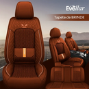 (Ajustável para seu veículo ) Kit Capa Banco de Carro Completo em Couro Legítimo Italian + BRINDE: Kit Tapete Completo